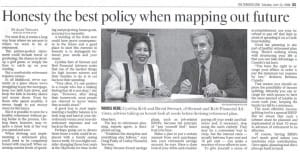 Honesty the Best Policy when Mapping out Future